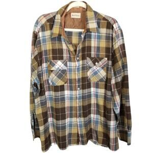 Vintage Back Packer Plaid Flannel Shirt XL Gorpcore Outdoor Hiking Trail Granola